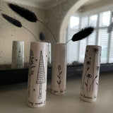 Send with love 8cm mini bud vases with thoughtful quotes gift boxed