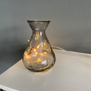 Smoked Grey Mini Glass Vases