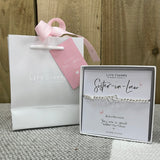 Life Charm Bracelet - ‘Sister-in-Law’ in it's gift box (included) with matching  Life charms gift bag (sold separately for £2)