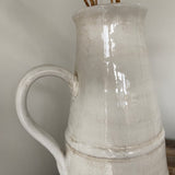 Cream Distressed Ceramic Jug