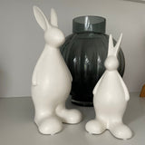 Wikholmform - Unique design & products from Scandinavia  Matte White Standing Rabbits in 2 sizes Stylish all white bunnies with a matte finish can look great in any home this Spring. Cute standing rabbits with big feet and ears, a perfect finishing touch and also great for all year round!  Small (05798) - W8 x H18cm Large (05799) - W10 x H24cm