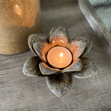 Sally Brown Melange Flower Candle Holders