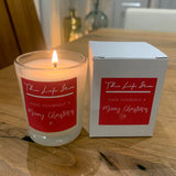 Votive Glass Filled Candle - 'Merry Christmas'