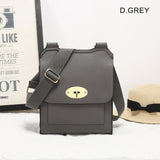 Faux Leather Slim Body Bag H28cm with long adjustable strap
Colour - Dark Grey
Style 1228