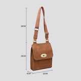 Faux Suede Slim Body Bag - Black