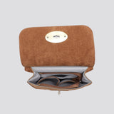 Faux Suede Slim Body Bag - Black