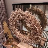 Gold Twig wreath on stand H75cm
