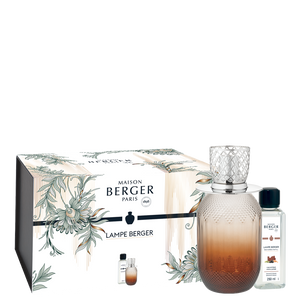 Maison Berger Gift Set  Tan Evanescence Lamp with 250ml Mystic Leather fragrance 4793