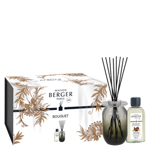 Maison Berger Scented Bouquet Grey Evanescence Diffuser with 200ml Mystic Leather fragrance  *NEW AW23*
