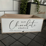 Wooden Rectangular Box - Hot Chocolate Station