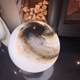 Glass Sphere Hand Blown Large Lamp - Beige & Brown