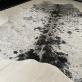 Hanlin Cowhide; Medium Black & White Speckled 172x140cm