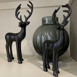 Wikholmform - Unique design & products from Scandinavia Matt Black Contemporary Reindeer - Small H25cm & Large H31cm
