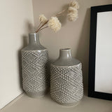 Soft Grey Dots Ceramic Vases - 2 sizes