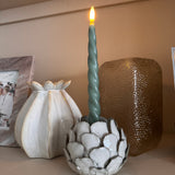 Natural Stoneglazed Artichoke candle holder