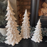 Ceramic Neutral glazed Trees with Bows - 3 sizes