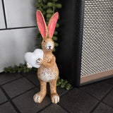 Standing Ruth Rabbit&nbsp;Figure Holding A White Heart - 14cm