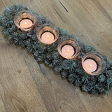 Frost Pinecone T-light Holder L43cm