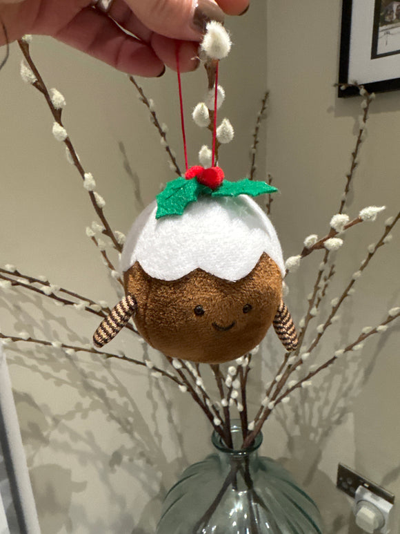 Fabric Soft Plush Hanging Christmas Pudding
