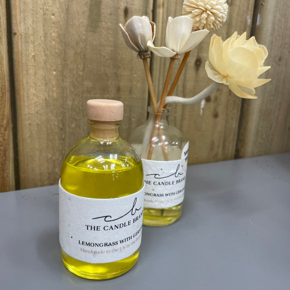The Candle Brand Lemongrass with Geranium Flower Diffuser REFILL
