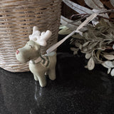 Christmas hanging decoration - Nordic Green Reindeers