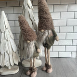 Green & Beige Tall Santa Gnomes - 2 sizes