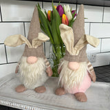 Standing Fabric Brown 30cm Bunny Gonks Available in 2 body colours - Grey or Pink