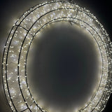 Silver Light Up Round Wreath 60cm