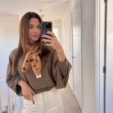 Cashmere-like Batwing Jumper - Mink
