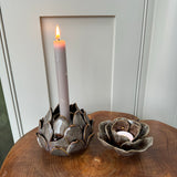 Sally Flower Candle Holder - Brown or Grey