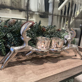 Small Elegant Standing Silver Reindeer 2 Votives