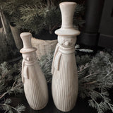 Christmas Ceramic Neutral Glazed with texture ribbed detailed tall Snowmen&nbsp;
Available in 2 sizes - Small H20cm &amp; Large H25cm&nbsp;
