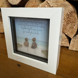 Mini Framed Pebble Art - 'Sandy toes and Salty kisses...'