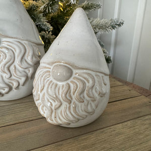 Christmas Ceramic neutral Gonk - 2 sizes