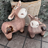 Ceramic rustic artisan-inspired 'little lookers' Donkeys with quirky faces&nbsp;
Available in 2 sizes: small 8.9cm &amp; Large 11.8cm