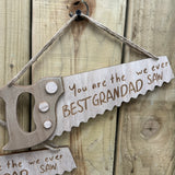 Wooden Saw Shaped Quotable Sign - 'Best Grandad....'