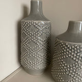 Soft Grey Dots Ceramic Vases - 2 sizes
