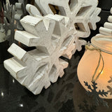 Standing Wooden Snowflakes set of 3