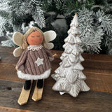 Fabric Skiing Angels - 2 colours