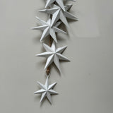 Hanging white metal bunch of Stars