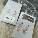 Eliza Gracious - Petit Heart Dropper Earrings | 3 colours
