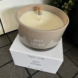 Message in a Bottle Soy Candle 8cm
Presented in a Sand Glass Jar with the Fragrance Fig's Delight
Quote on the Candle Jar -&nbsp; 'Happy Birthday'
Message in a bottle quote 'People your age look so much older!'