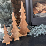 Natural-toned Wood tiered Trees - 3 sizes