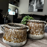 Agnes Stoneware rustic Planters - 2 sizes