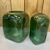 Dark forest Green square bubble Vase
Available in two sizes - Wide D15xH18cm, Slim D9xH17.8cm