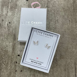 Life Charm Earrings - Butterfly Studs