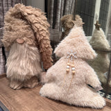 Fabric Fluffy Tree off white with weighted base