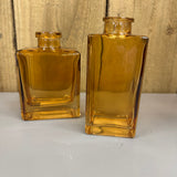 Small Glass Bottle Vases Amber - 2 sizes