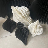 Black Honeycomb Paper Decoration - Finial