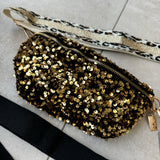 Eliza Gracious - Black Sequin Sling Bag with 2 straps